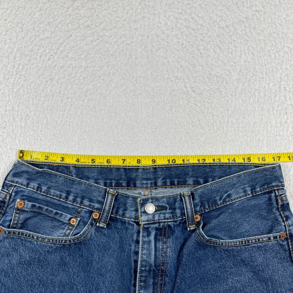 Levis 505 Regular Fit Jeans Mens 36x32 (Fit‎ 34x30) Blue Straight Leg Denim